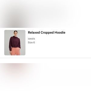 Relaxed cropped hoodie, Lululemon